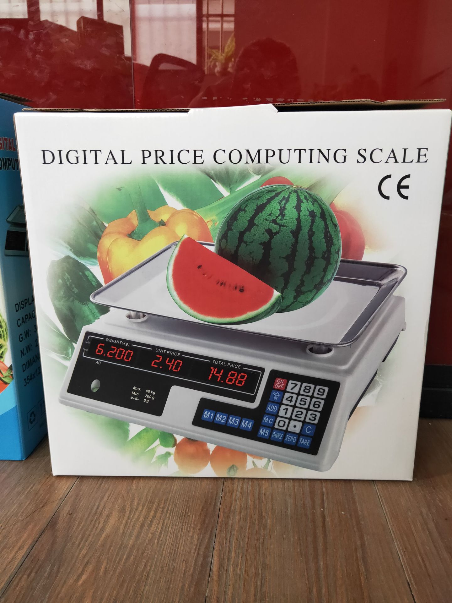 Báscula electrónica comercial de alta precisión 40 kg – frutas, verduras y mercado