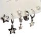 Cool grl! Love zircon six-piece set earrings sweet cool earrings niche design piece set earrings earrings