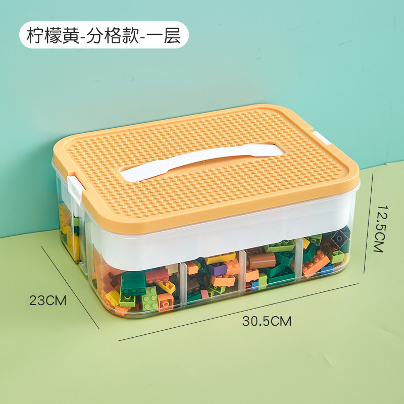 Juguete para niños partículas grandes Lego caja de almacenamiento de clasificación de piezas caja de almacenamiento bloques de construcción clasificación compartimento organizador caja