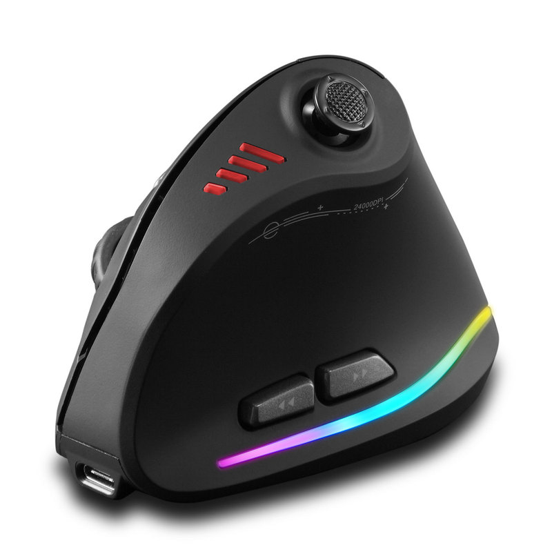 ZELOTESグリップ12キーワイヤレス三モード垂直ゲームマウスロッカー人間工学縦型マウス|undefined