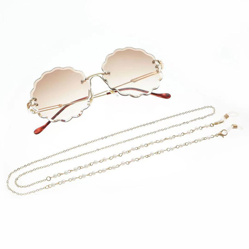European and American cross-border Internet celebrity new glasses chain pearl glasses chain anti-lost chain glasses lanyard glasses rope wholesale