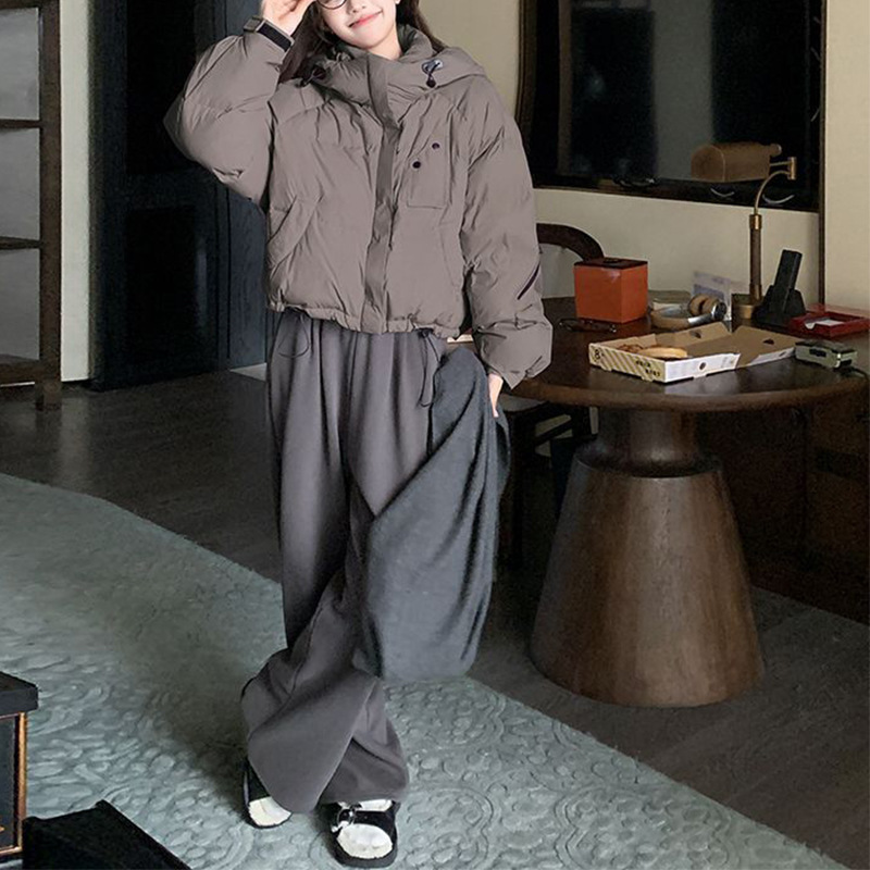 短款连帽棉韩系加厚宽松上衣2025年秋冬季百搭时尚新款棉服外套|undefined