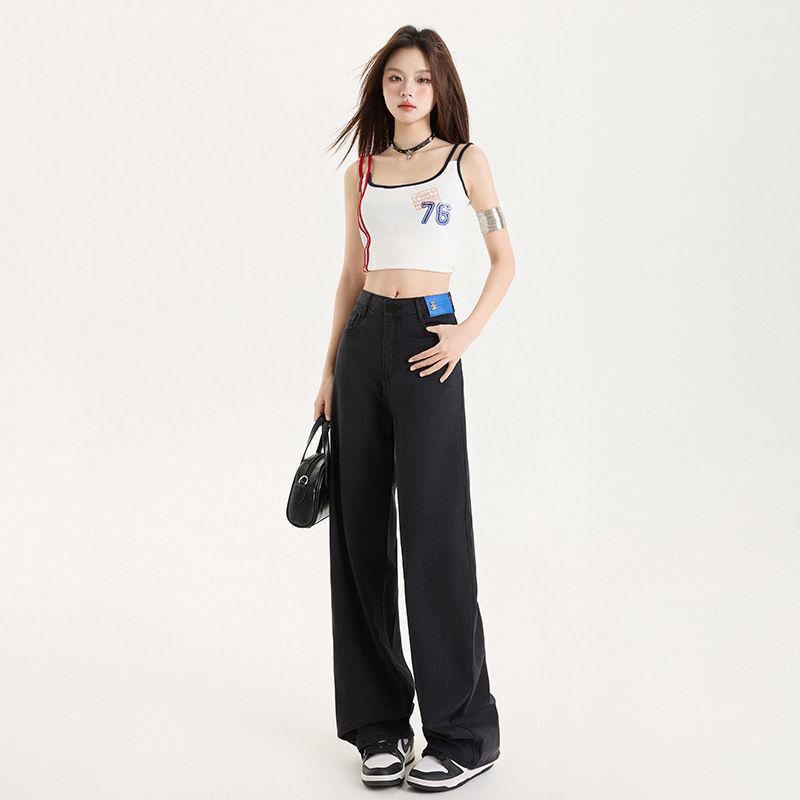 Summer Thin Tencel Jeans for Petite Women's Stretch High Waist Slim Look Women's Straight Ice Silk Denim Trousers