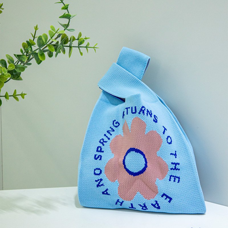 新款户外百搭针织托特包网红手办包包手机收纳包包ins女士手提包