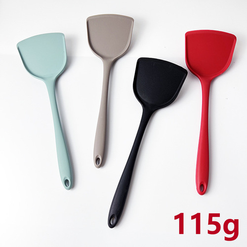 Silicone spatula non-stick pan Chinese-style spatula one-piece full-set food-grade silicone Chinese spoon wok chopsticks for cooking steak fish