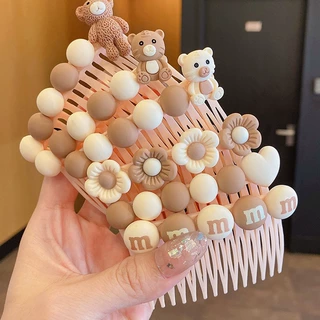 韩国儿童新款插梳头饰女童整理碎发发卡小女孩发饰简约女宝宝发夹