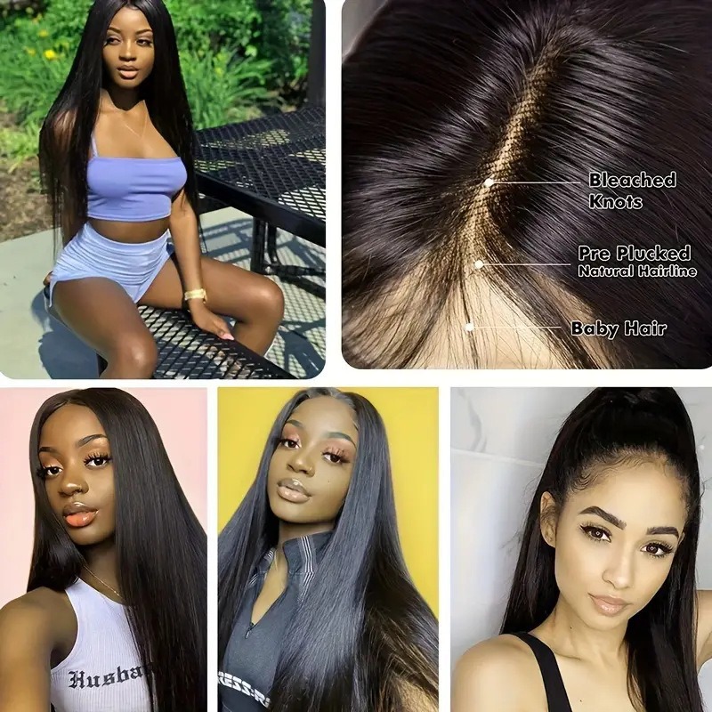 Comercio exterior transfronterizo de moda larga pelo recto pelucas de encaje de venta caliente africana frente a cabello recto natural cubierta de cabeza