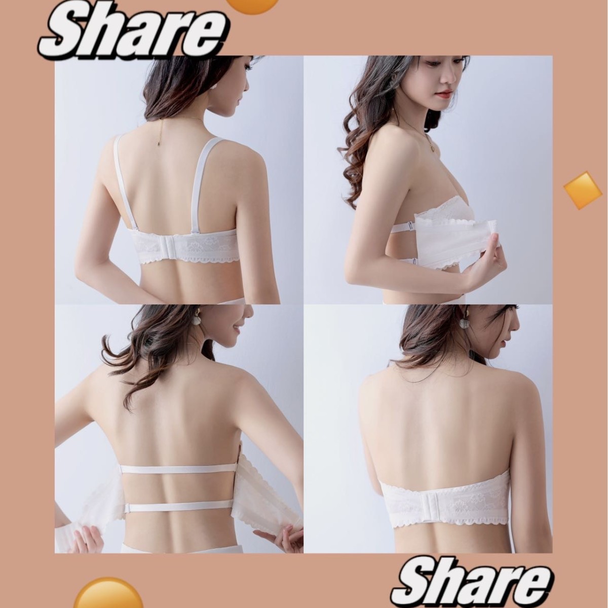 2023 verano nuevo estilo sin tirantes top de tubo ropa interior de niña antideslizante cómodo y sin costuras