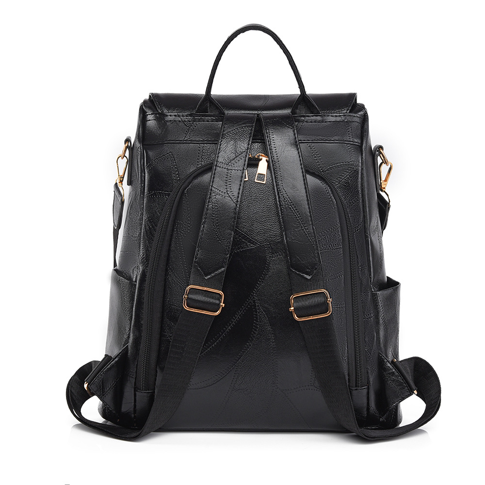 2024 invierno nuevo estilo europeo y americano retro damas mochila antirrobo moda borla mochila de tres usos de gran capacidad al por mayor