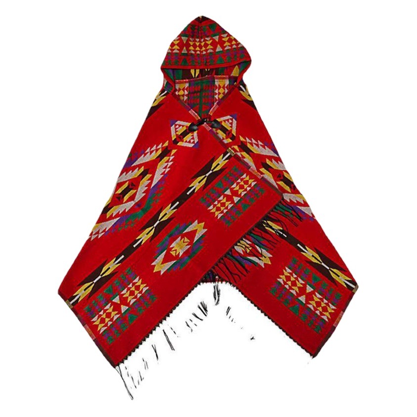Ethnic Style Faux Cashmere Scarf, Thickened and Warm, Women's Shawl Cape, Foreign Trade Autumn and Winter Ethnic Style Shawl