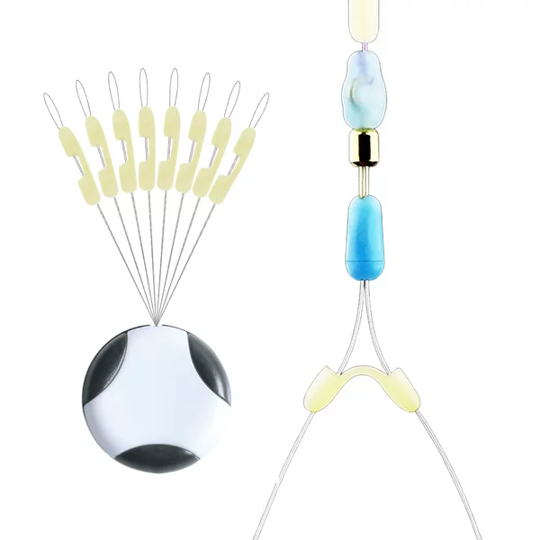 Silicone Anti-Tangle Line Splitter for Fishing, Anti-Tangle Double Hook Line Separator, Space Bean Fishing Accessory