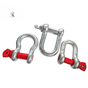 U-Shaped Buckle Shackle Lifting Ring U-Shaped Ring Vehicle Lifting Tool Bow Shackle D-Shaped Hook High-Strength Horseshoe Buckle