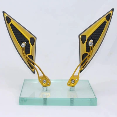 mirror universal reflector aluminum – Motorcycle rearview mirror - 2886-rear-view-mirror-gold