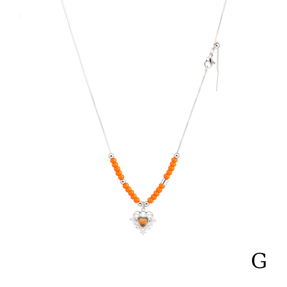 Mode Herzform Kupfer Perlen Halskette Mit Anhänger 1 Stück display picture 18