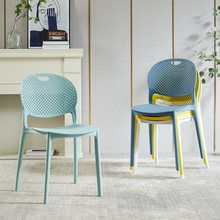 餐椅塑料椅子靠背簡易網紅餐桌膠椅北歐加厚簡約書桌凳子成人家用