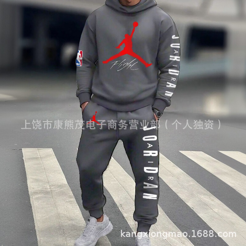 2025新款男士时尚舒适休闲运动连帽卫衣套装欧美跨境NBA休闲套装|undefined