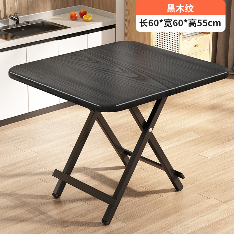 Fábrica directa mesa de comedor plegable doméstica 80x80 mesa de alquiler simple mesa de comedor mano cuadrada