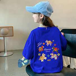 女宝短袖t恤夏季薄款女童装单件上衣棉质外穿儿童春夏装内搭打底