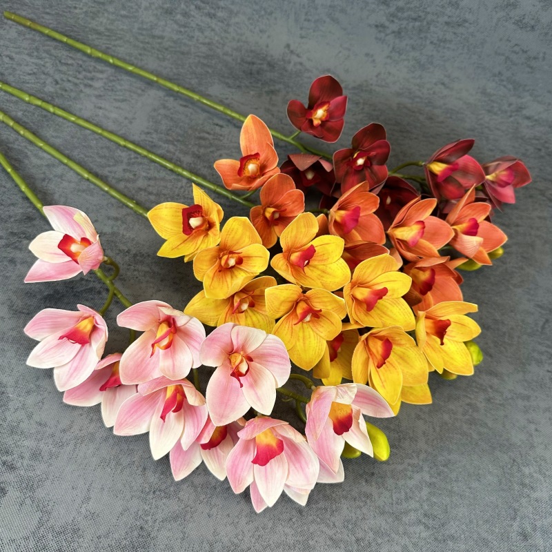 10 platillos Sensación artificial flor 3D impresión película Magnolia Home Dress Up flor arreglo props flor falsa al por mayor