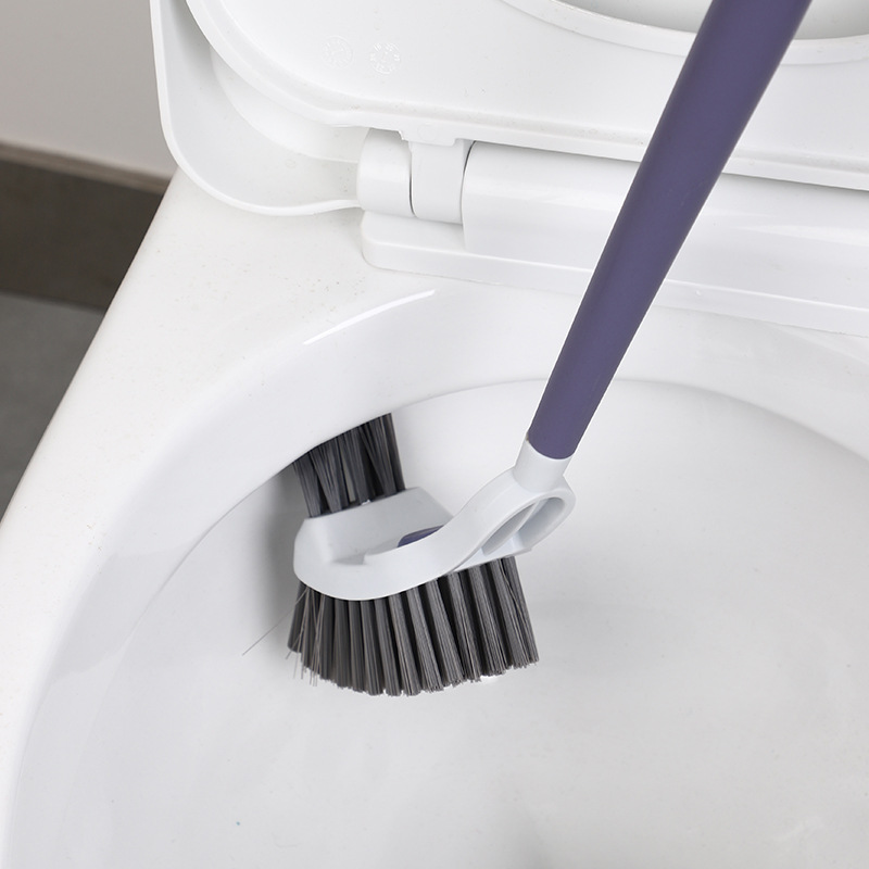 Double-sided Toilet Brush For Home Use, Bathroom Brush, No Dead Angle Cleaning Set, Extended Handle, Does Not Dirty_voghion.com