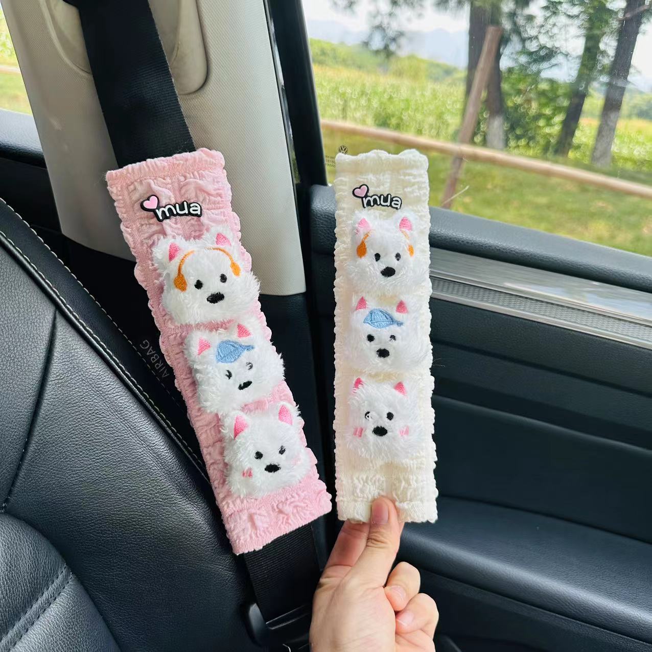 Funda Protectora para Cinturón de Seguridad de Poliéster Decorativo para Coche