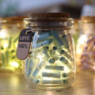 Capsule Love Letter DIY Handmade Wishing Bottle Star Bottle Birthday Gift for Boyfriend with Heartfelt Words