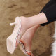 JC Same Style Water Drop Heel Sandals Square Toe High Heels 2025 Summer New Rhinestone Bow Open Toe Sandals Women's Stiletto Heels