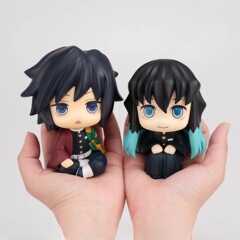 鬼滅の刃炭治郎祟り豆富岡義勇伊之助q版アニメフィギュアq版モデル置物
