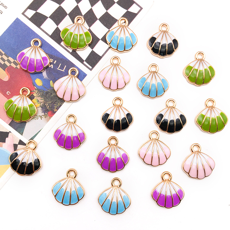 3g Weight Pendant Jewelry Making Type DIY Jewelry Accessories Classification 1 Piece Quantity Alloy Material Shell Pattern Enamel, Plating Design Cartoon Style Style 1 Piece Alloy Shell Pendant 2