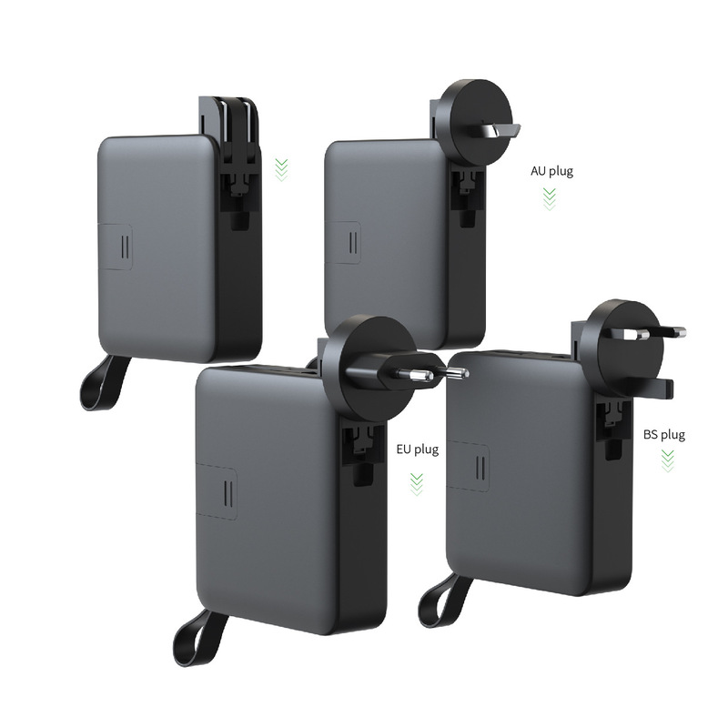 New Charger with Magnetic Suction for Watches, 10000Mah 20W Power Bank, Ac Wall Plug Integrated with Built-In Cable