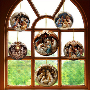 In-Stock Baby Birth Plaque Church Baptism Pendant Party Wall Decoration Easter Decoration Home Decor