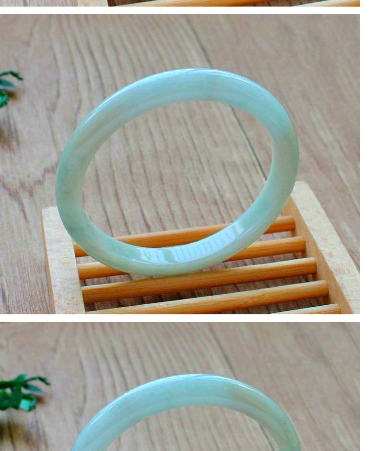 Vòng tay ngọc bích tự nhiên Miến Điện dạng dải mỏng hoa nổi, có giấy chứng nhận chi tiết 11