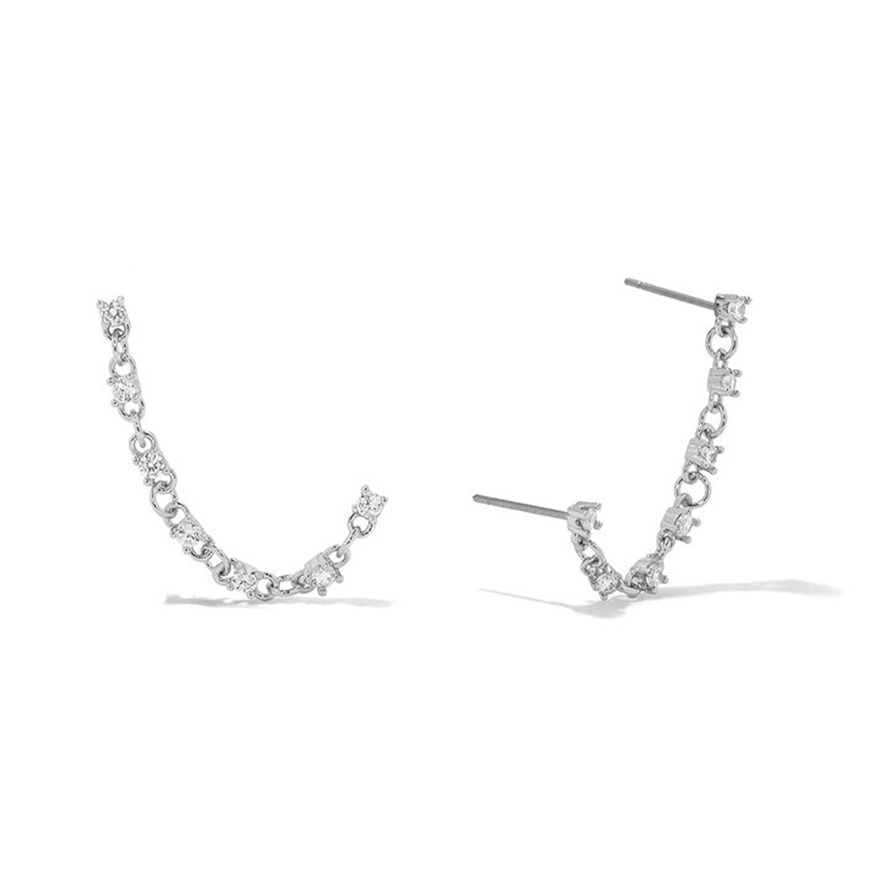 1 Paire Style Ig Géométrique Gland Argent Sterling Boucles D'oreilles display picture 43