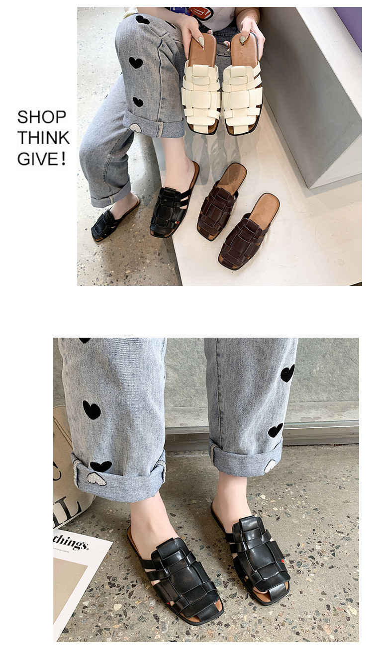 Women Slippers Sandals Indoor Travel Leather Synthetic Non-Slip Slides_voghion.com