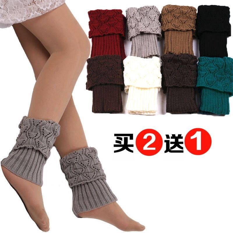 Heel keep warm fashion knitting Socks Versatile Easy Legs Leg warmers Autumn and winter Wool decorate Boot covers