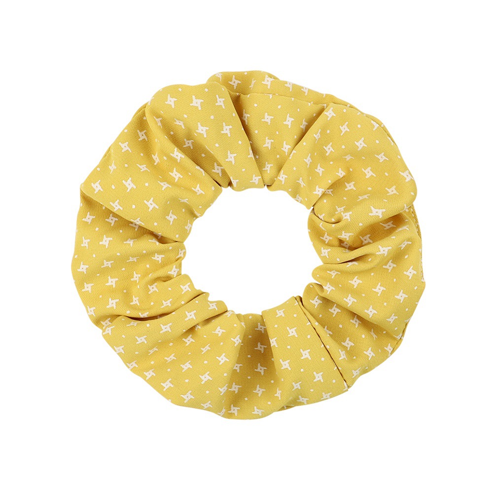 New Plain Color Fabric Hair Scrunchies Simple Printing Hair Ring Wholesale display picture 4