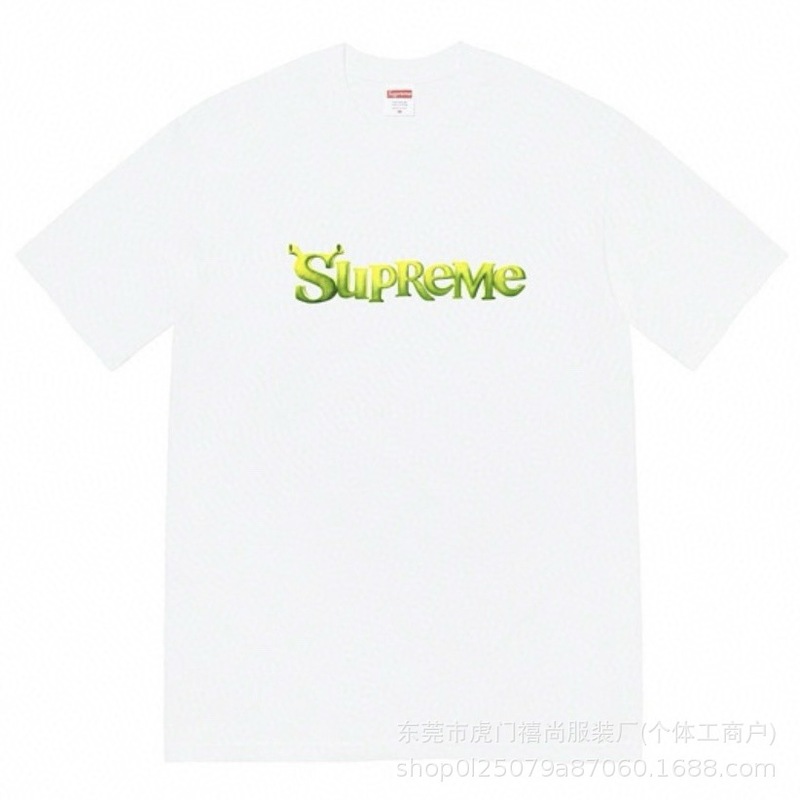 25ss美潮Supreme男女兼用ゆったりカジュアル半袖プリントレターTシャツ、ワンピース発送、純綿半袖|undefined