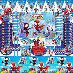 マーベルヒーロースパイダーマンと彼の魔法の友人たち誕生日パーティー食器紙皿装飾セット用品