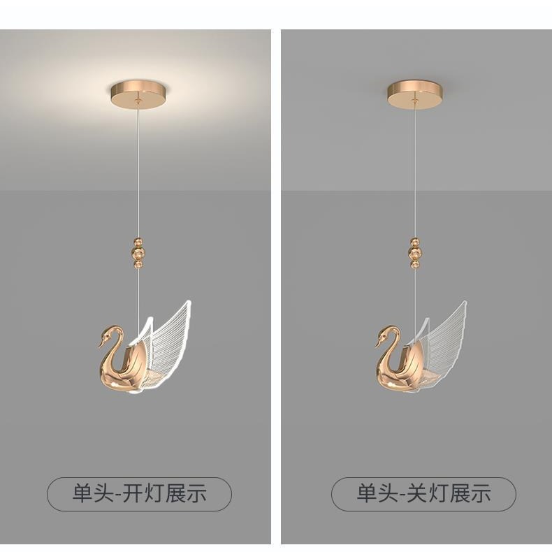 Cabecera de cama comedor faro cisne sala de estar sofá personalidad fondo pared cabecera lámpara de cama bar lámpara de dormitorio candelabros creativos