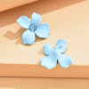 Cute fresh fashionable universal earrings, Korean style, simple and elegant design, flowered