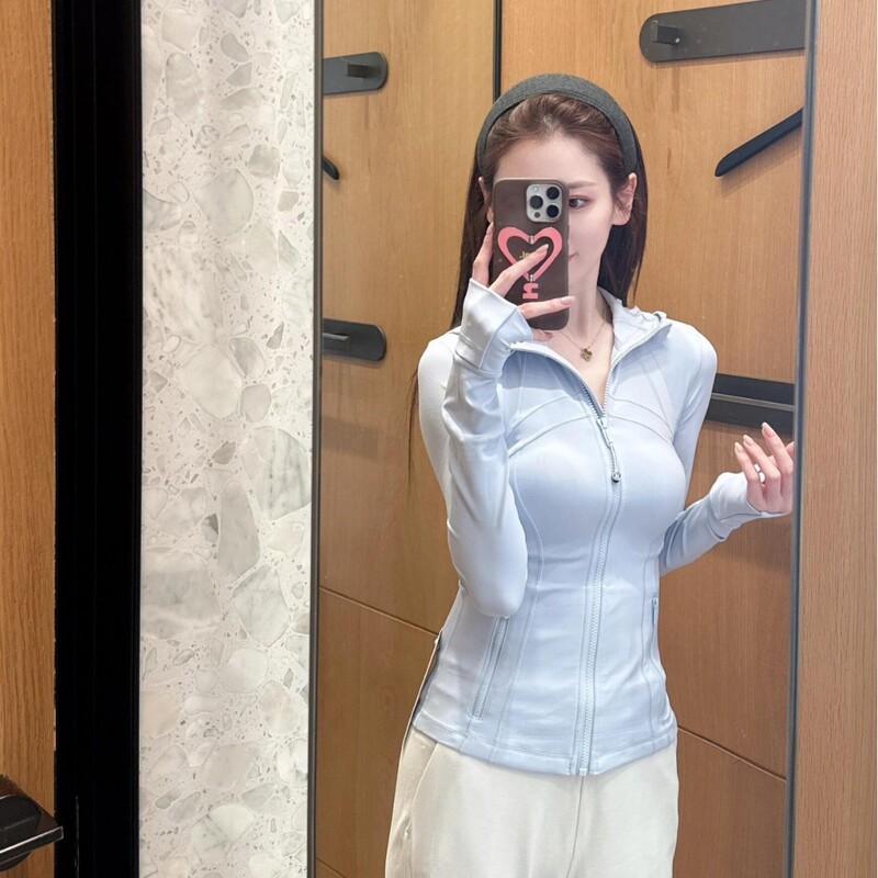 Spring and Summer Jacket New Version Stand-Up Collar Yoga Wear Women's Double-Sided Brushed High-End Sports Jacket Spring and Summer Jacket New Version Stand-Up Collar Yoga Wear Women's Double-Sided Brushed High-End Sports Jacket