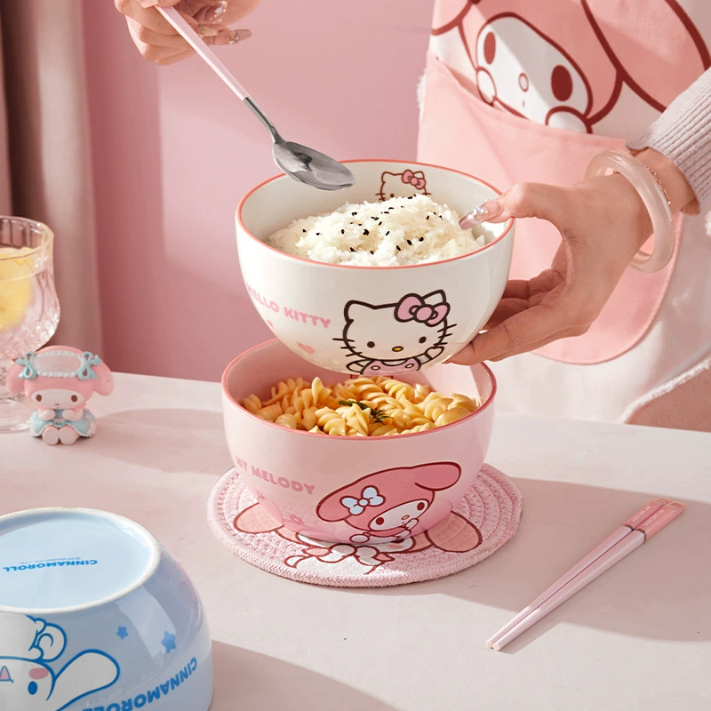 Керамическая посуда (Hello Kitty) милые высококачественные чаши и тарелки, разные размеры 4,5–8 дюймов