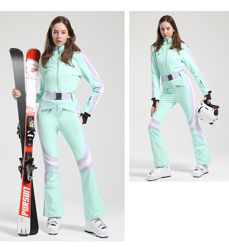 Kombinezon narciarski typu double board slim body, wodoodporny, wiatroszczelny, oddychający, ciepły, jednoczęściowy_voghion.com