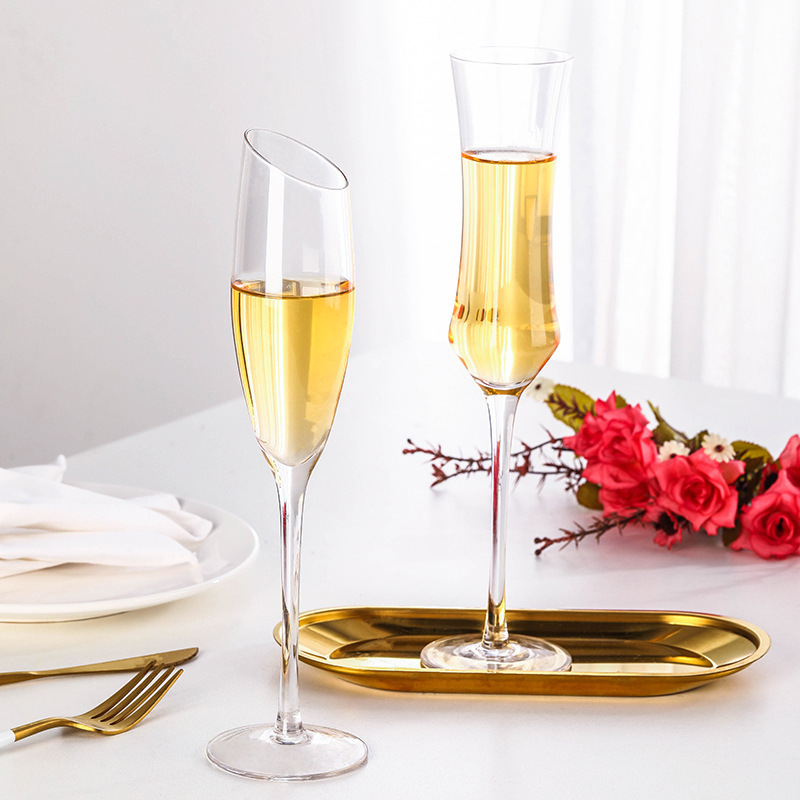 Crystal Champagne Cups Spuming Wine High Foot Cup Set Home Creativity Cups Wine Cups Cocktail Cups Wine Cups