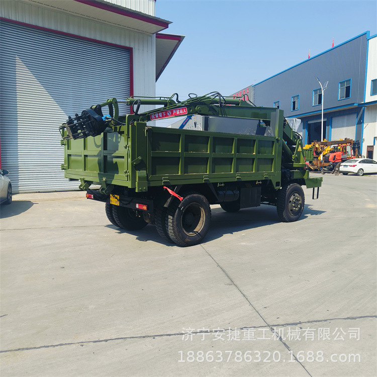 360°旋转液压抓木机 轮式四驱伸缩臂甘蔗抓 12吨四不像随车抓机