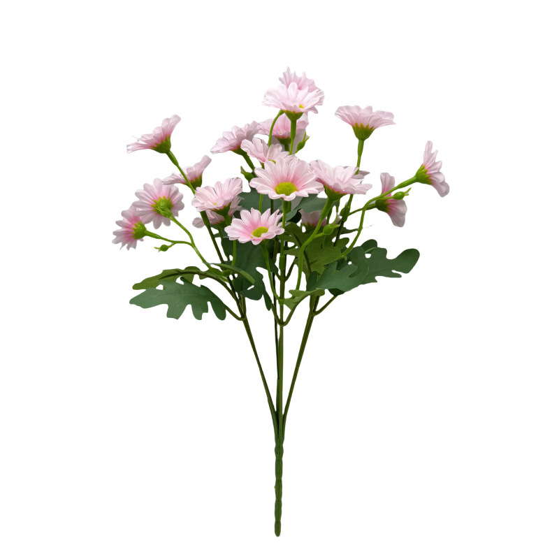 小雏菊仿真花七叉21花小清新洋甘菊婚礼家居装饰花束摆件拍摄道具|undefined