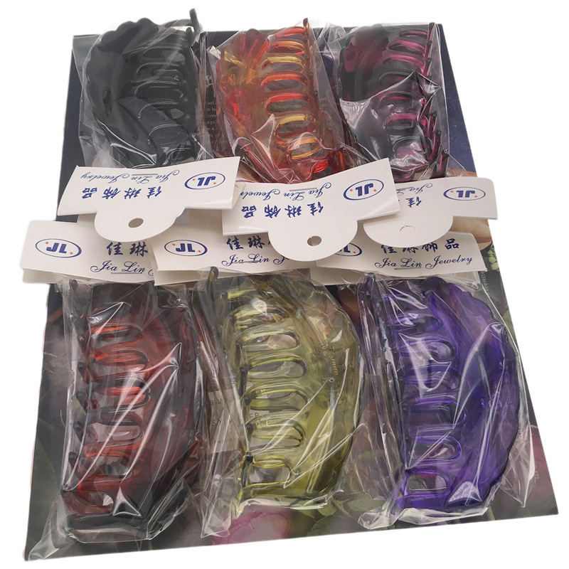 Orden tarjeta jalea de plástico luminoso color onda pelo agarre clip de ducha baño Clip 2 yuanes dos yuanes tienda cabeza accesorios suministro