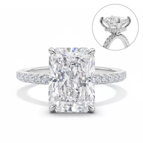 Tk Cross-Border European and American Popular Ice Flower Cut 10*8 Imitation Diamond Ring Copper Plated with Real Gold High Carbon Diamond Pair Ring Radiant Wedding Ring