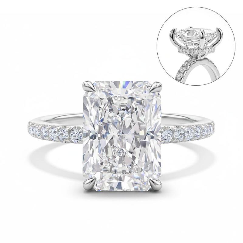 Tk Cross-Border European and American Popular Ice Flower Cut 10*8 Imitation Diamond Ring Copper Plated with Real Gold High Carbon Diamond Pair Ring Radiant Wedding Ring Tk Cross-Border European and American Popular Ice Flower Cut 10*8 Imitation Diamond Ring Copper Plated with Real Gold High Carbon Diamond Pair Ring Radiant Wedding Ring