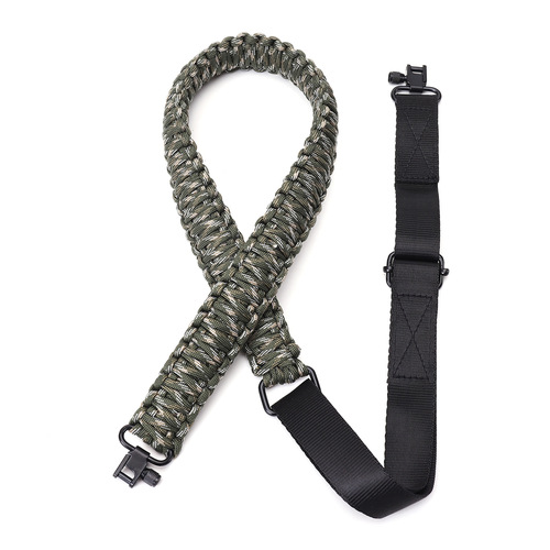 Cross-border best-selling outdoor 7-core 550 paracord multi-functional adjustable nylon tactical gun belt with QD buckle woven shoulder strap